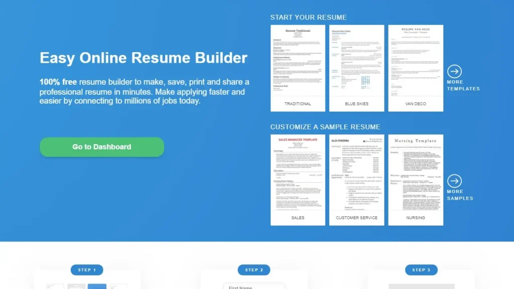 resume.com cv hazırlama