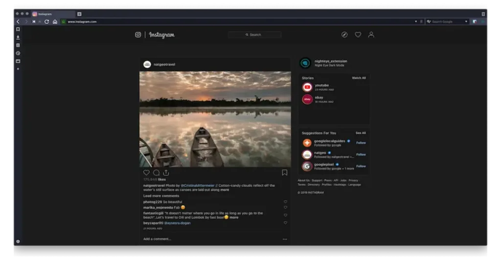 Instagram web koyu tema nasıl yapılır?
