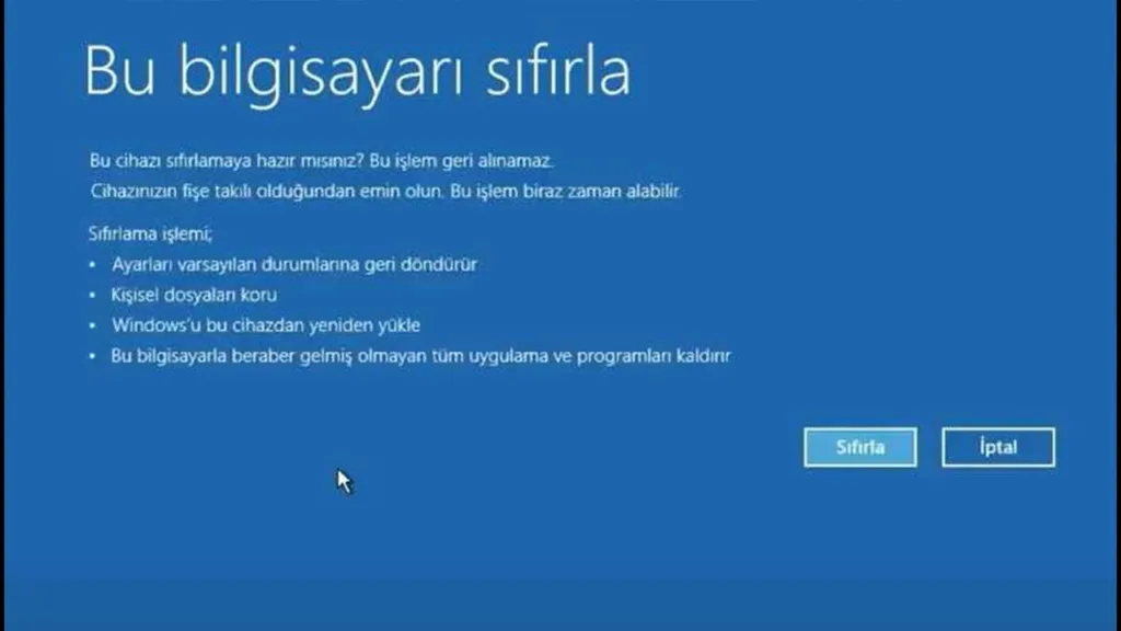 Windows sıfırlama ve yenileme nasıl yapılır?