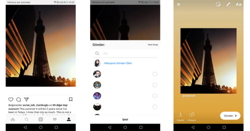 Instagram gönderisi hikayelerde nasıl paylaşılır! Adım adım rehber