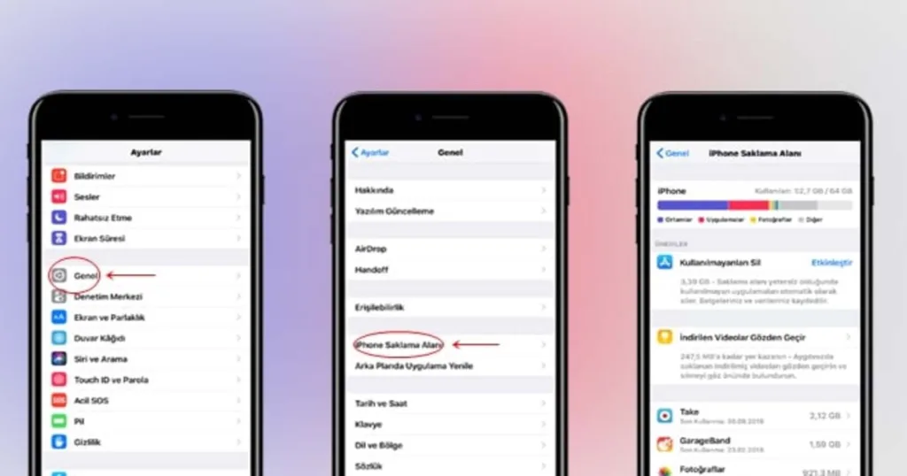 iPhone saklama alanı görüntüleme! Cihazınızda ne kadar alan kaldığını öğrenin