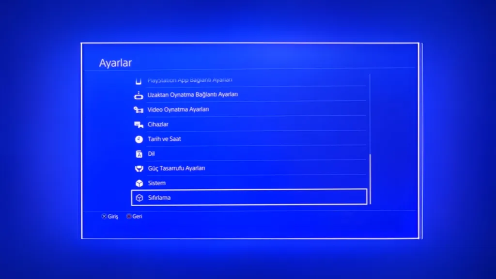 Playstation fabrika ayarlarına sıfırlama nasıl yapılır? PS4 ve PS5