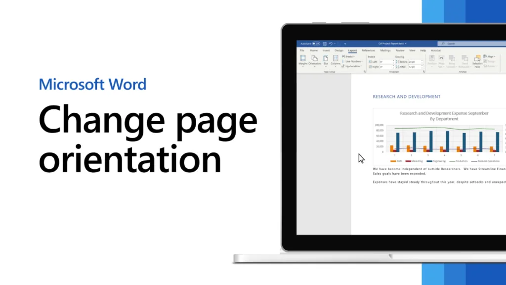 Word'de sayfa yönünü yatay olarak değiştirme nasıl yapılır?