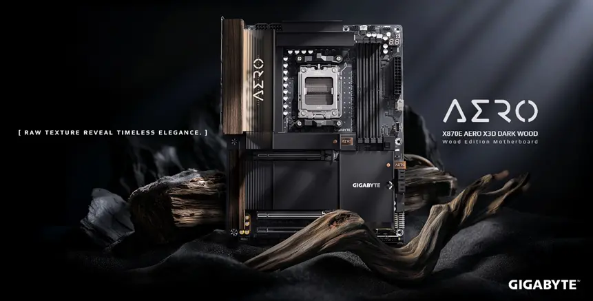 GIGABYTE X870E AERO X3D Dark Wood tanıtıldı